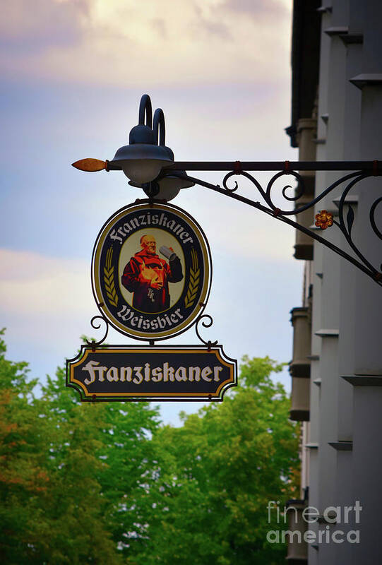 City Art Print featuring the photograph Tavern Beer Sign - Hamburg by Yvonne Johnstone