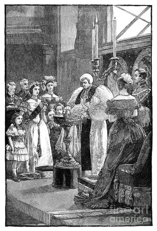 Margaret Campbell Art Print featuring the drawing The Christening Of Princess Louise by Print Collector