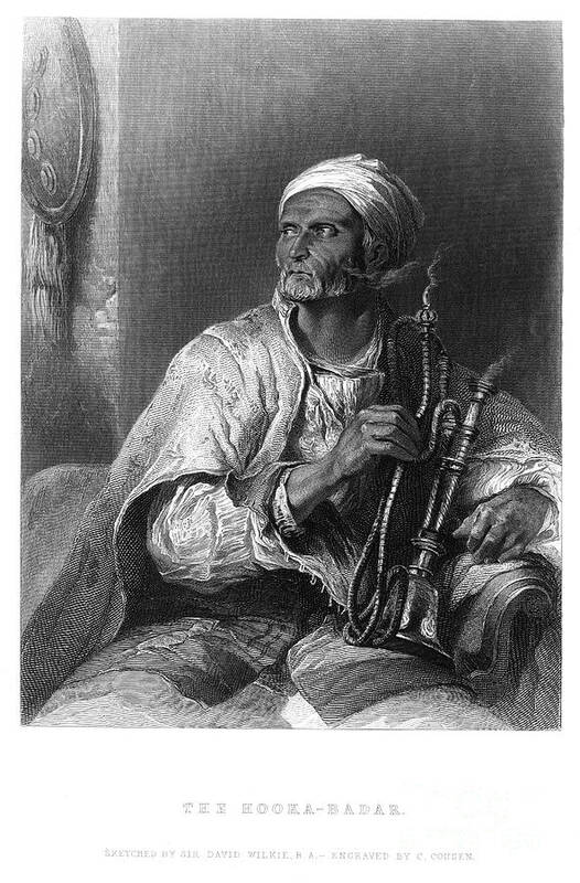 Engraving Art Print featuring the drawing The Hooka-badar, C1820-1850.artist C by Print Collector
