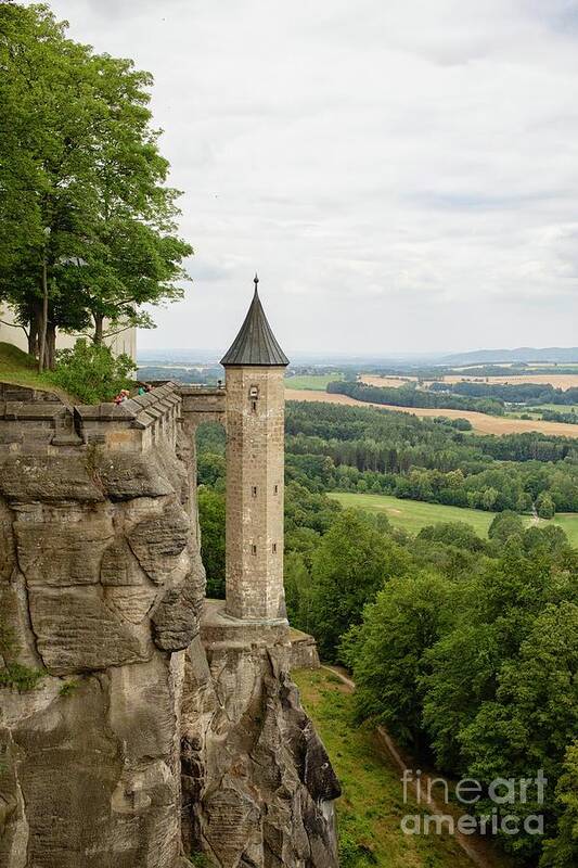 1241 Art Print featuring the photograph The Hunger tower of the medieval Konigstein Fortress in Germany by Patricia Hofmeester