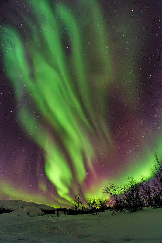 Aurora Art Print featuring the photograph The Mesmerizing Fireplay Of Nature by Gianluca Li Causi