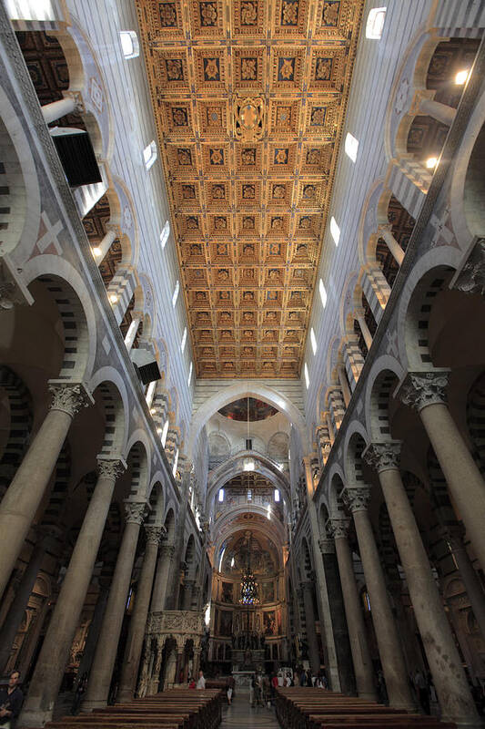 Arch Art Print featuring the photograph The Nave Of Pisa Cathedral by Bruce Yuanyue Bi