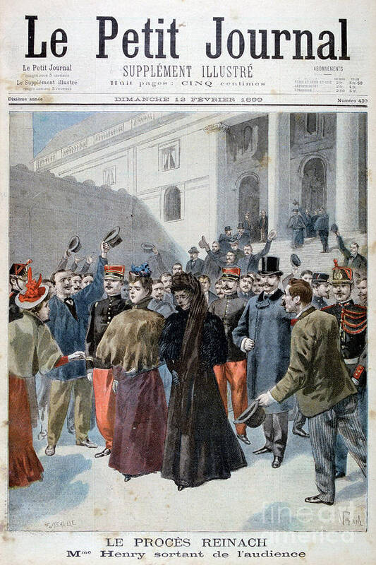 Engraving Art Print featuring the drawing The Reinach Trial, 1899. Artist F by Print Collector