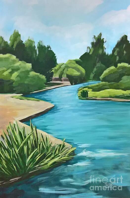 Jordan River Art Print featuring the painting The River Jordan by Lisa Dionne