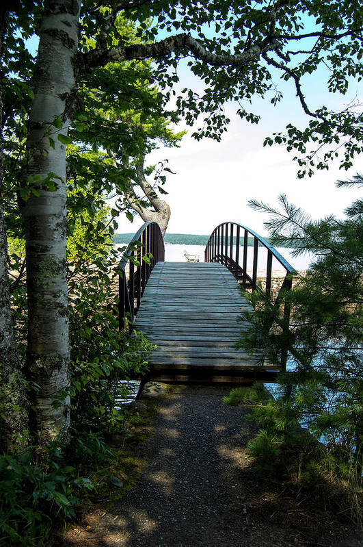 Footbridge Art Print featuring the photograph The Rock River Foot Bridge by Tom Kelly