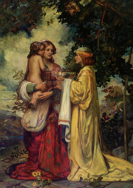 Hugo Ballin Art Print featuring the painting The Sibylla Europa Prophesying the Massacre of the Innocents, 1906 by Hugo Ballin