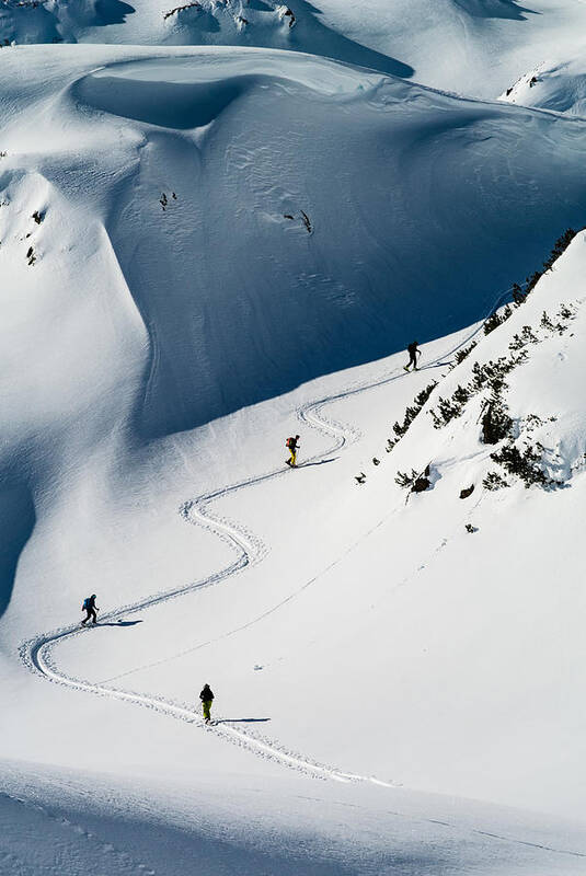 Ski Art Print featuring the photograph The Way Up (4) by Cedric Popp