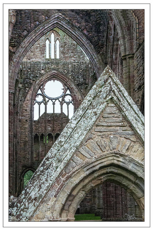 Arches Art Print featuring the photograph Through the Arches in Tintern Abbey by Peggy Dietz