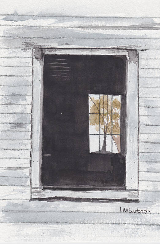 Watercolor Art Print featuring the painting Through the Window by Lisa Burbach