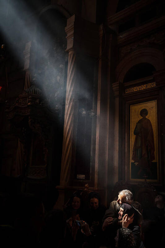 Holy Art Print featuring the photograph Touched By The Light by Tomer Eliash