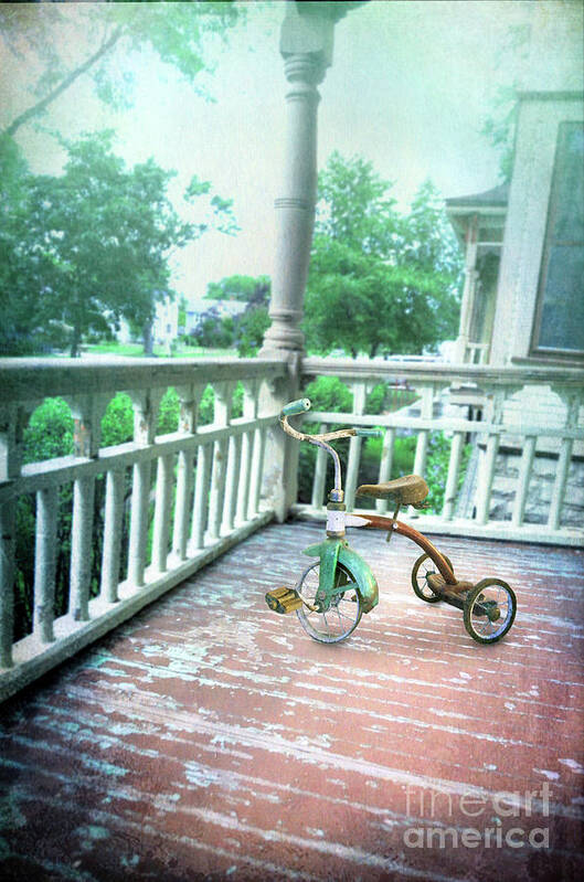 Trike Art Print featuring the photograph Trike on Front Porch by Jill Battaglia