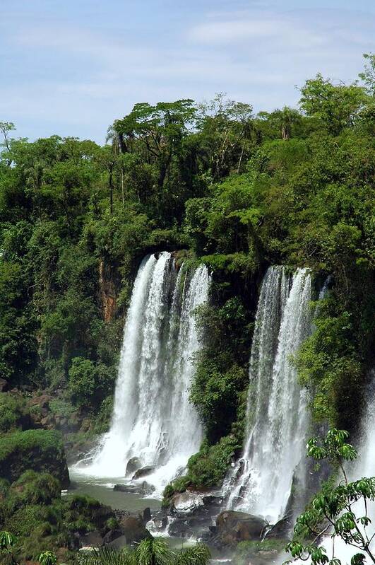 Tropical Rainforest Art Print featuring the photograph Tropical Waterfall by Rollingearth