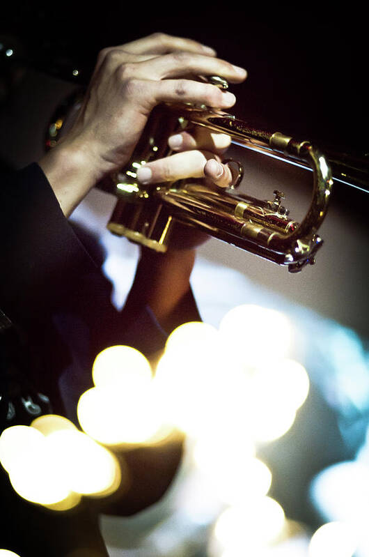 People Art Print featuring the photograph Trumpet Players Hands by Photography By Oleg Pulemjotov (photogruff)