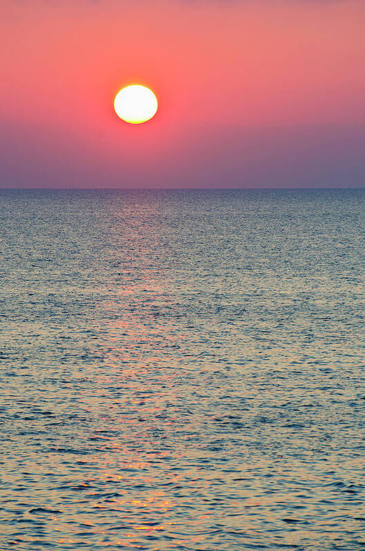 Scenics Art Print featuring the photograph Turkey, Aegean Sea Horizon At Sunset by Tetra Images