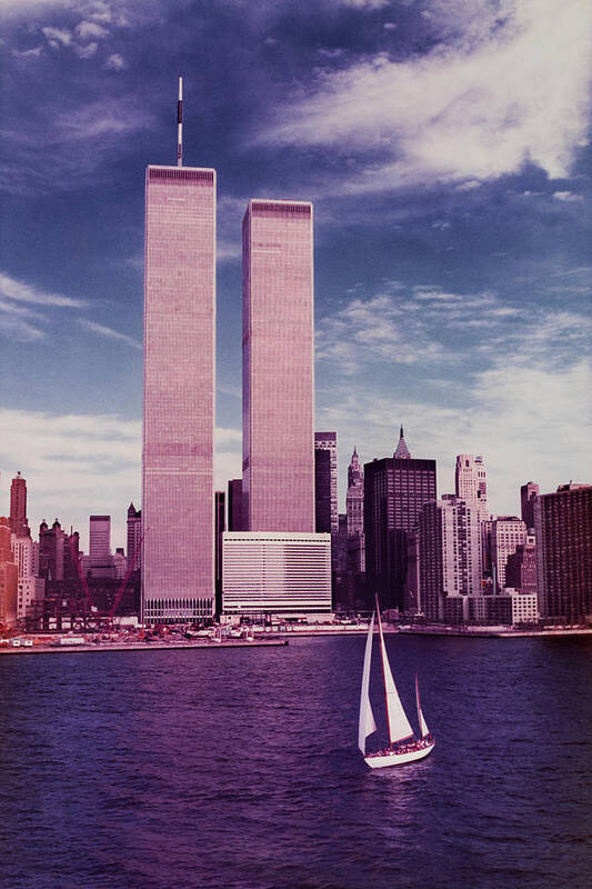 Nyc Art Print featuring the photograph Twin Towers Remembered by Laura Fasulo