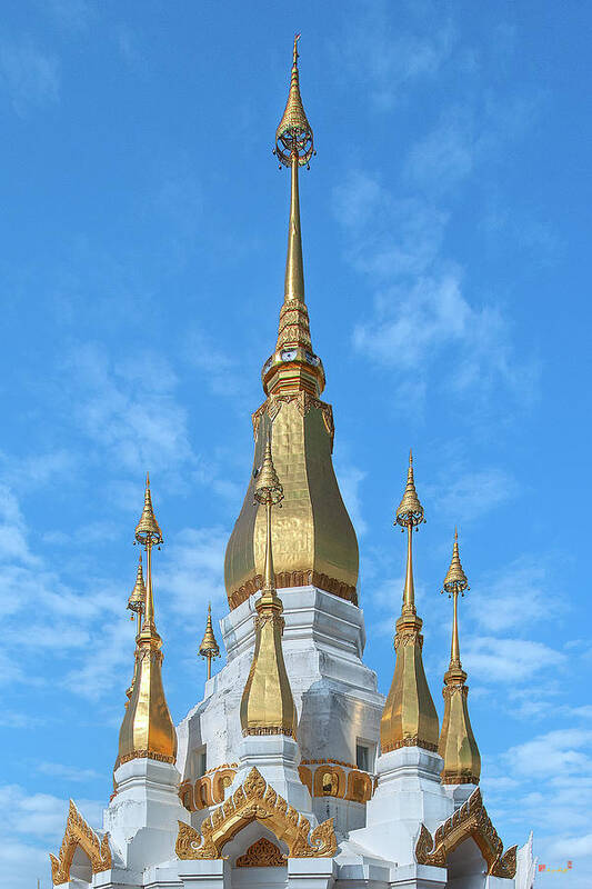 Scenic Art Print featuring the photograph Wat Tham Khuha Sawan Phra Tham Chedi Si Trai Phum Pinnacle DTHU0938 by Gerry Gantt