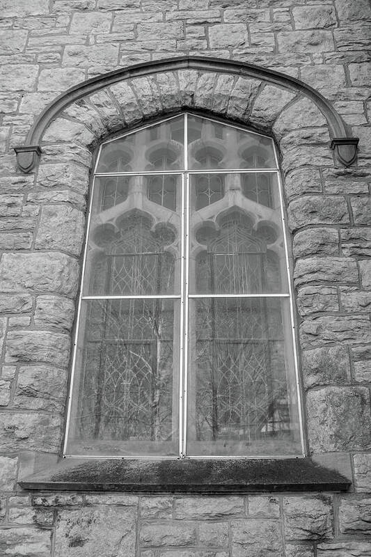 Architecture Art Print featuring the photograph Window Wonder Grayscale by Mary Anne Delgado