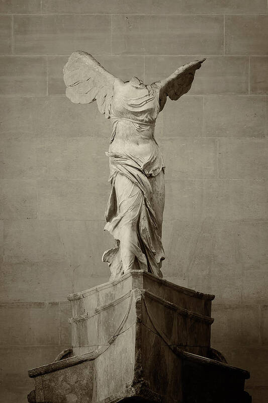 Winged Victory Art Print featuring the photograph Winged Victory of Samothrace - #15 by Stephen Stookey