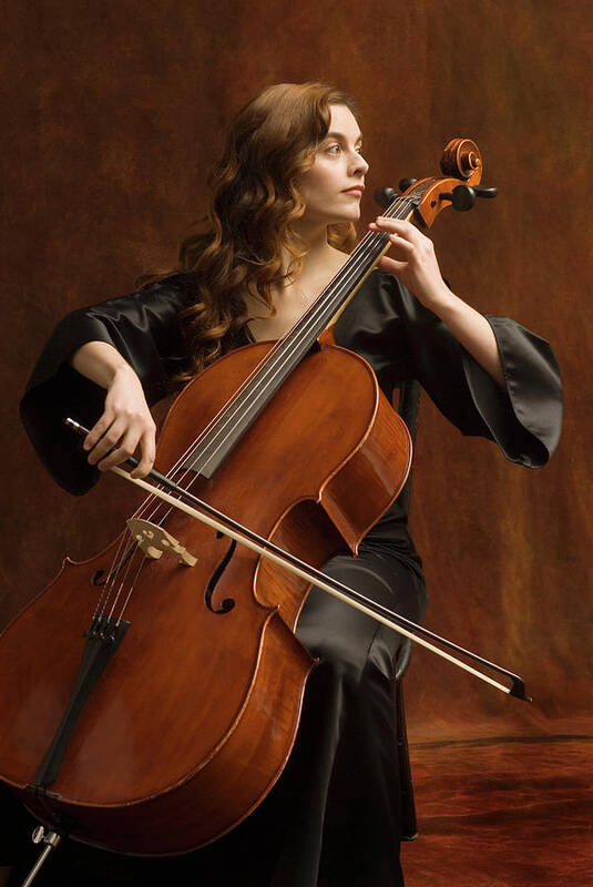Expertise Art Print featuring the photograph Young Woman Playing Cello by Pm Images