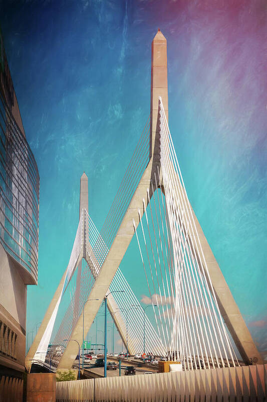 Boston Art Print featuring the photograph Zakim Bridge Boston Massachusetts by Carol Japp