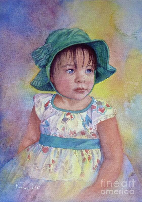 Watercolor Art Print featuring the painting Zellie by Victoria Lisi