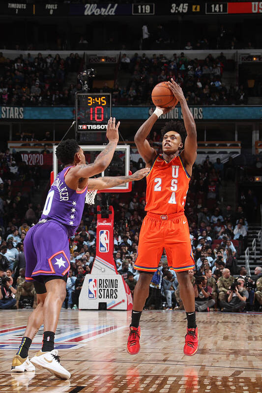 Collin Sexton Art Print featuring the photograph 2020 NBA All-Star - Rising Stars Game #1 by Nathaniel S. Butler