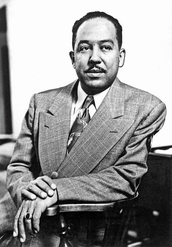 1 Person Art Print featuring the photograph Author Langston Hughes #2 by Underwood Archives