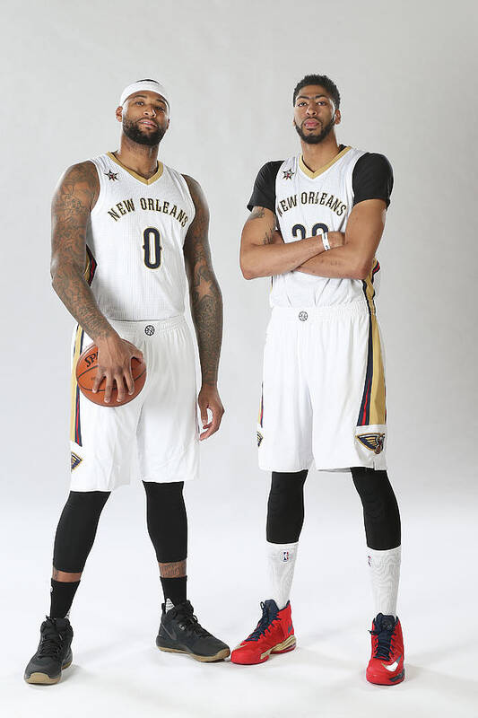 Nba Pro Basketball Art Print featuring the photograph Demarcus Cousins and Anthony Davis by Layne Murdoch