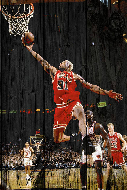 Michael Jordan Art Print featuring the photograph Dunk Rodman #1 by Kaylee Erdman