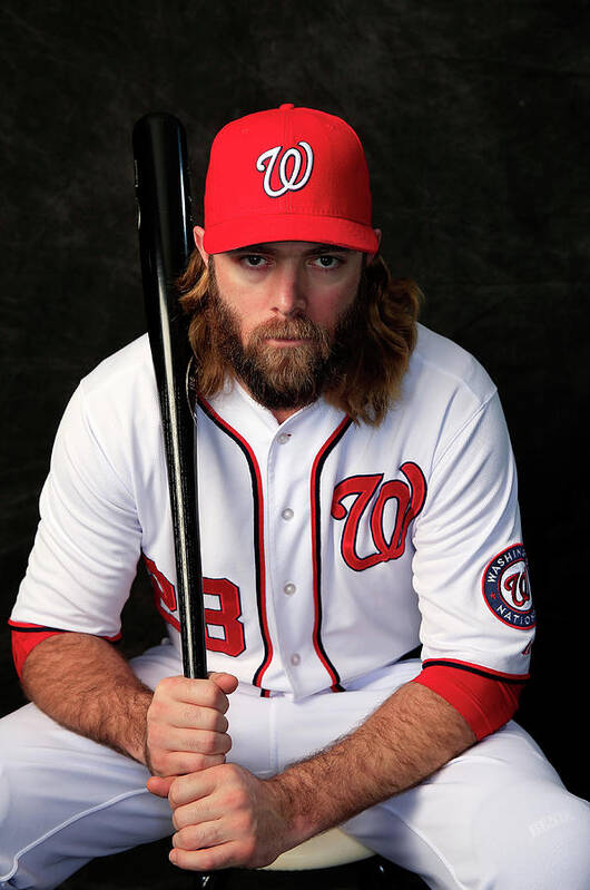 Media Day Art Print featuring the photograph Jayson Werth by Rob Carr
