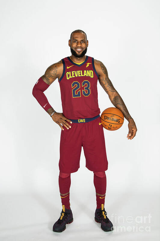 Media Day Art Print featuring the photograph Lebron James by Michael J. Lebrecht Ii