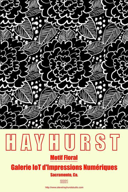 Posters Art Print featuring the digital art Motif Floral #1 by Steve Hayhurst