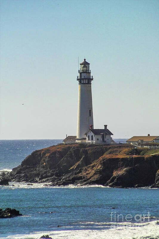 Lighthouse Art Print featuring the photograph Pigeon Point Lighthouse #1 by Kimberly Blom-Roemer
