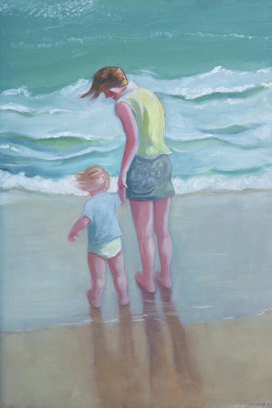Ocean Art Print featuring the painting See the Sea #1 by Laura Lee Cundiff