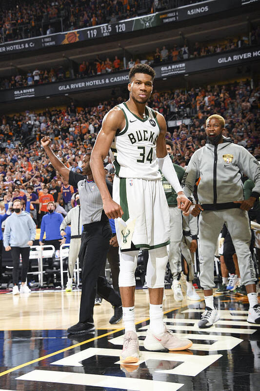 Giannis Antetokounmpo Art Print featuring the photograph Giannis Antetokounmpo #10 by Andrew D. Bernstein