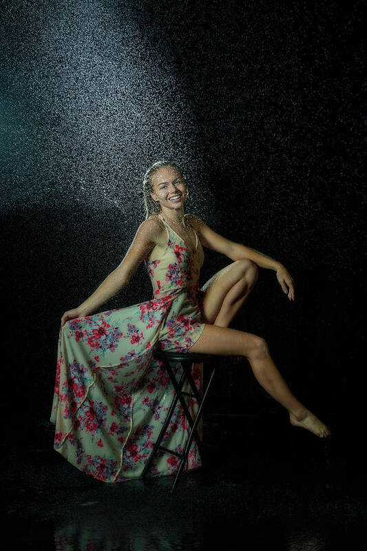 Jennah Art Print featuring the photograph Jennah modeling water splash photos #17 by Dan Friend