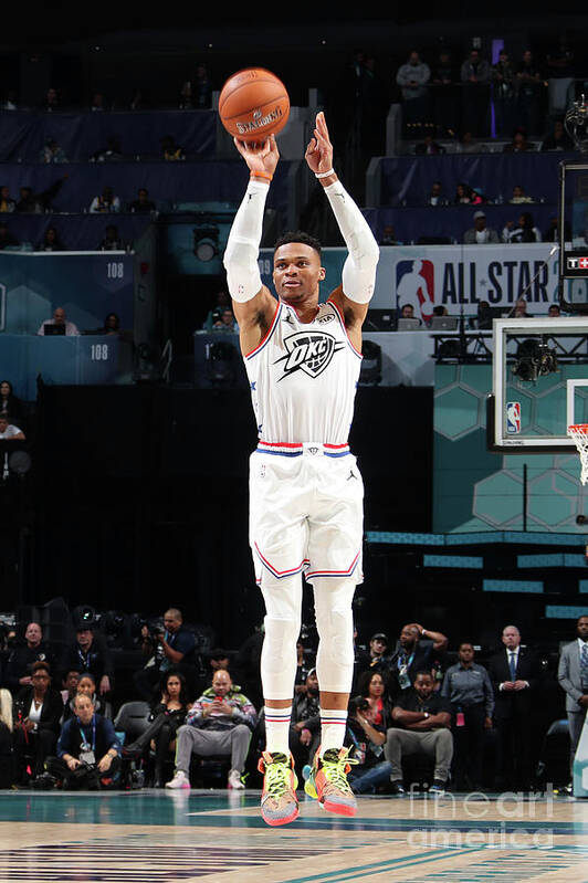 Russell Westbrook Art Print featuring the photograph Russell Westbrook by Nathaniel S. Butler