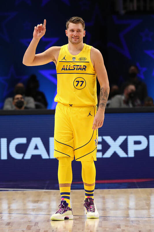 Luka Doncic Art Print featuring the photograph 2021 70th NBA All-Star Game by Joe Murphy