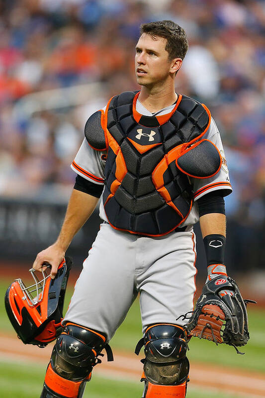 American League Baseball Art Print featuring the photograph Buster Posey by Mike Stobe