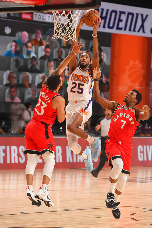Nba Pro Basketball Art Print featuring the photograph Toronto Raptors v Phoenix Suns by Bill Baptist