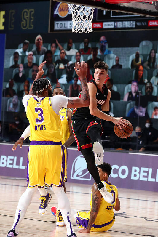 Tyler Herro Art Print featuring the photograph 2020 NBA Finals - Miami Heat v Los Angeles Lakers by Nathaniel S. Butler