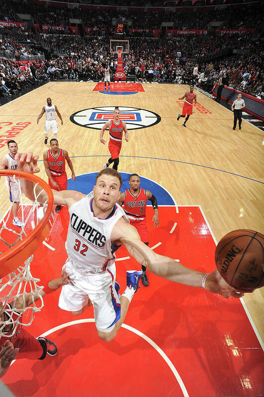 Blake Griffin Art Print featuring the photograph Blake Griffin by Andrew D. Bernstein