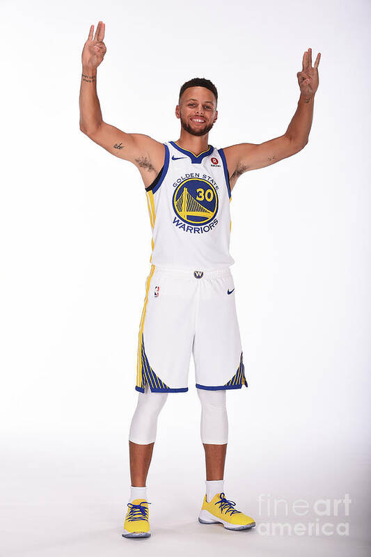 Media Day Art Print featuring the photograph Stephen Curry by Noah Graham