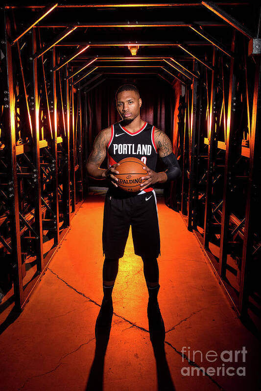 Media Day Art Print featuring the photograph Damian Lillard by Sam Forencich