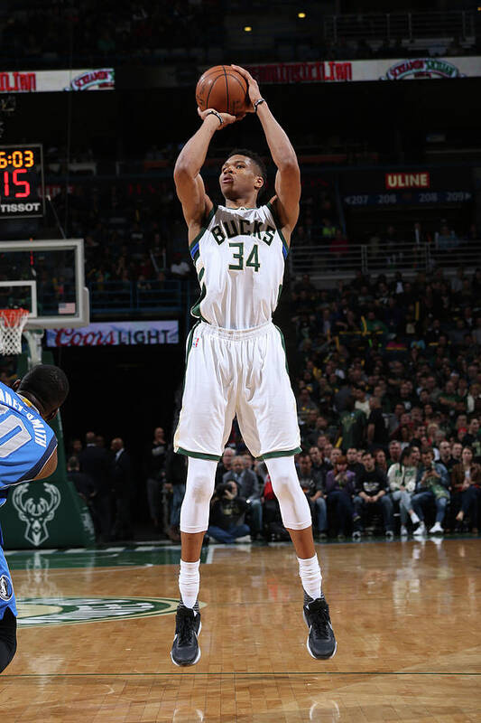 Giannis Antetokounmpo Art Print featuring the photograph Giannis Antetokounmpo #28 by Gary Dineen