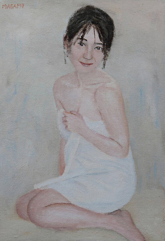 Nude Art Print featuring the painting After Bath #3 by Masami IIDA