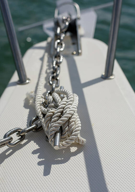 Boating Art Print featuring the photograph Boating - Anchor Line #1 by Laura Fasulo