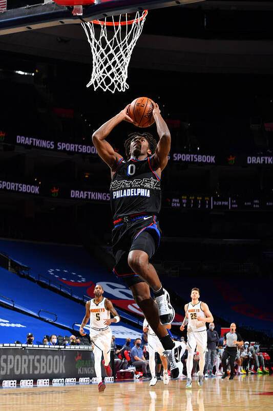 Tyrese Maxey Art Print featuring the photograph Denver Nuggets v Philadelphia 76ers #3 by Jesse D. Garrabrant