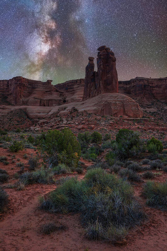 Moab Art Print featuring the photograph 3 Gossips Under The Heavens by Darren White