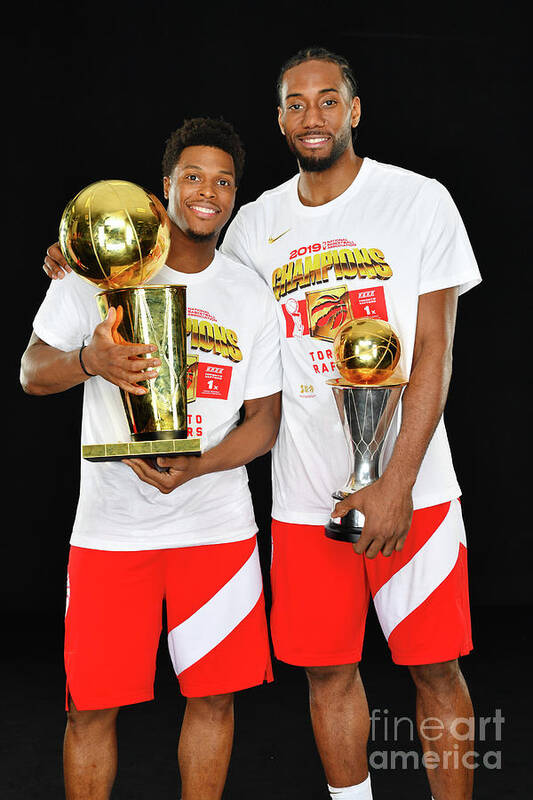 Kyle Lowry Art Print featuring the photograph Kawhi Leonard and Kyle Lowry #3 by Jesse D. Garrabrant